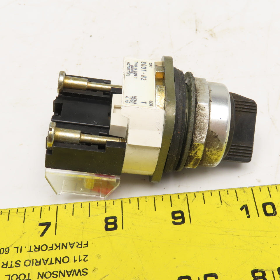 Allen Bradley 800T-H2 2 Position Selector Switch 600V