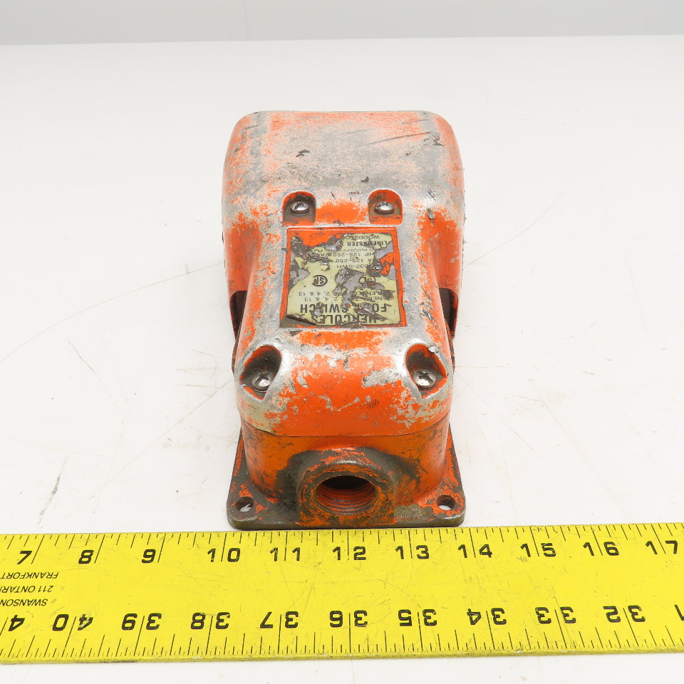 Hercules 532-SWH 125-250VAC Foot Pedal Operator Switch