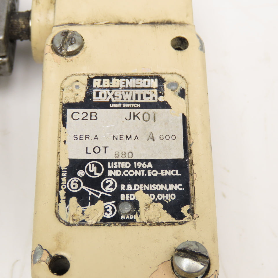 R.B Denison C2B JK01 Loxswitch 600V Can Roller Rocker Arm Limit Switch