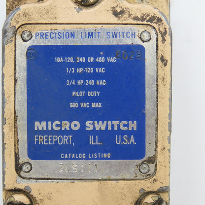 Micro Switch 2LS111 600V Plunger Precision Limit Switch