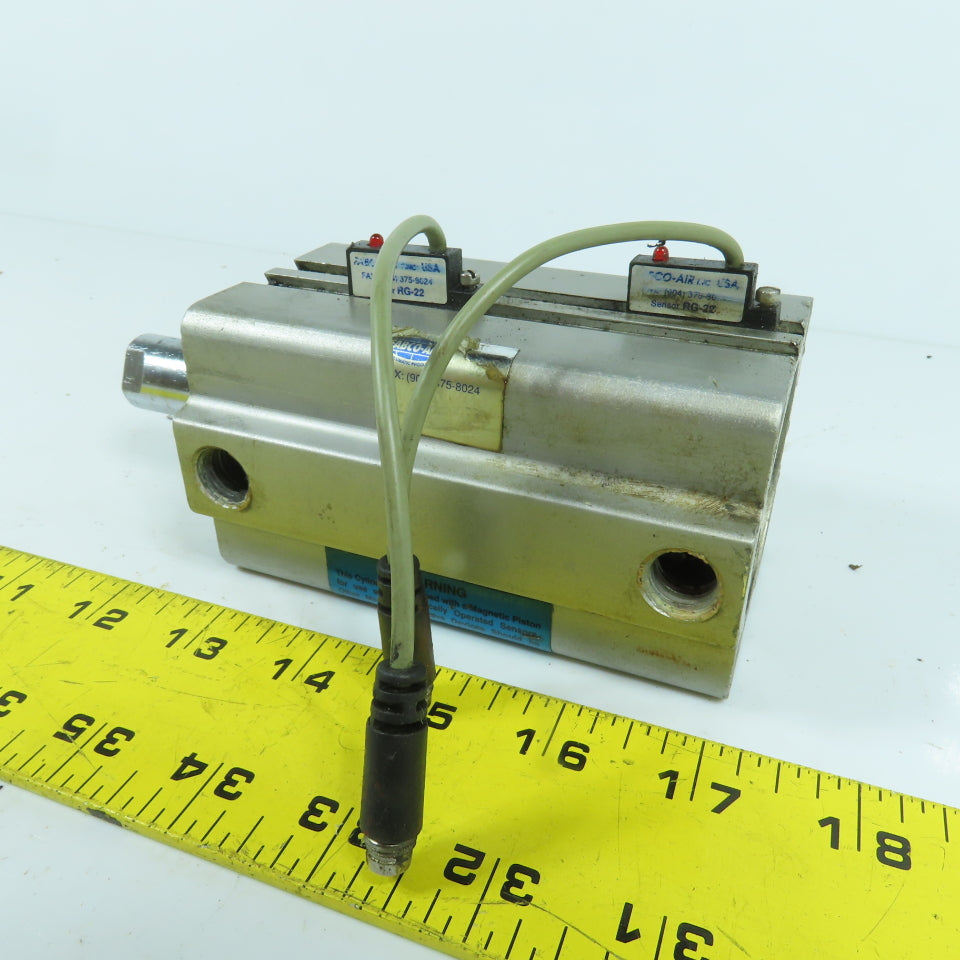 Fabco Double Acting Pneumatic Air Cylinder 70mm Stroke 52mm Bore 20mm Rod