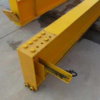 Gorbel 1/2 Ton Pillar Mount Cantilever Jib Crane 28' Span 26' Tall 24' Head Room