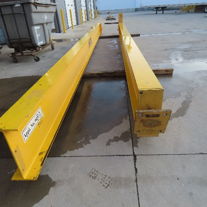 Gorbel 1/2 Ton Pillar Mount Cantilever Jib Crane 28' Span 26' Tall 24' Head Room