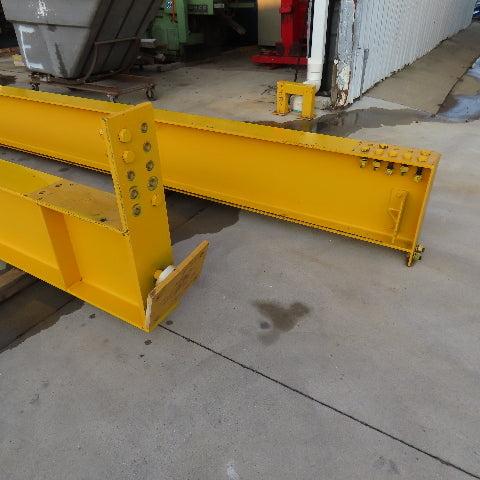 Gorbel 1/2 Ton Pillar Mount Cantilever Jib Crane 28' Span 26' Tall 24' Head Room