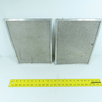 10-1/2" x 13-1/2" Stainless Steel Washable Air Filter Lot Of 2