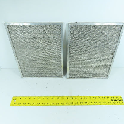 10-1/2" x 13-1/2" Stainless Steel Washable Air Filter Lot Of 2
