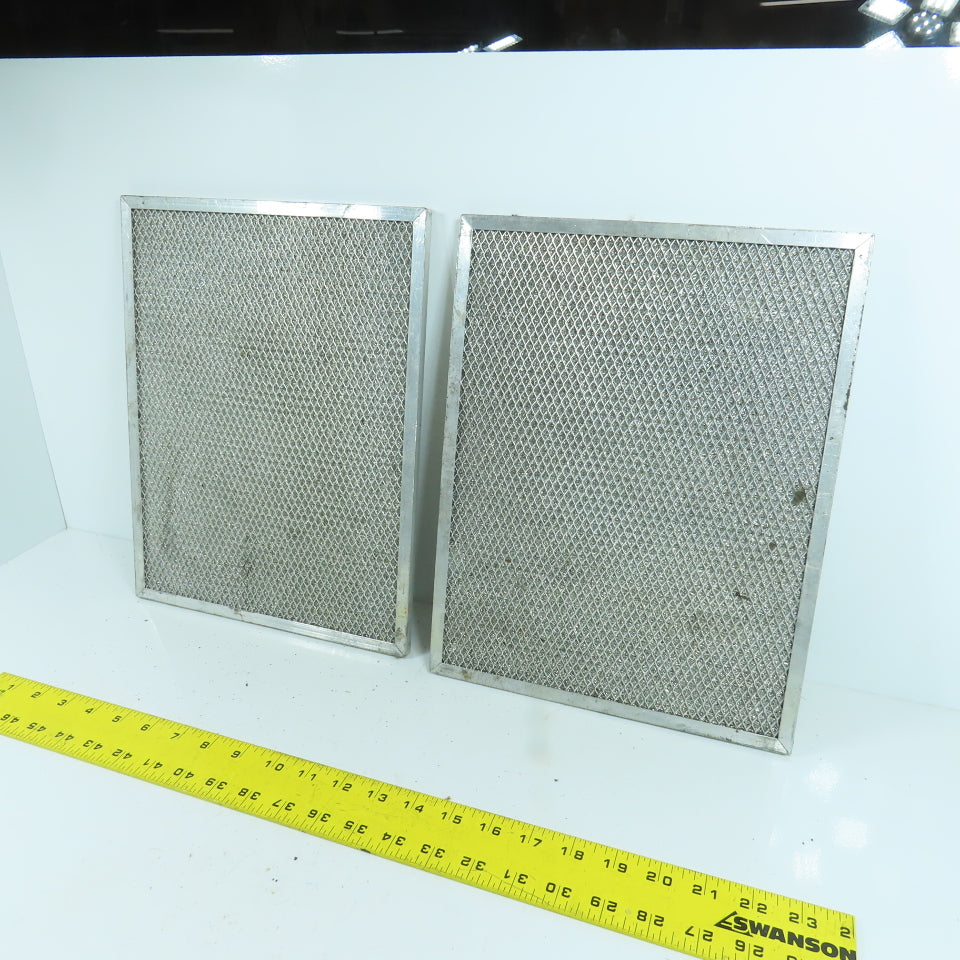 10-1/2" x 13-1/2" Stainless Steel Washable Air Filter Lot Of 2