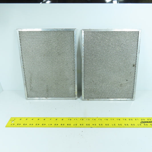 10-1/2" x 13-1/2" Stainless Steel Washable Air Filter Lot Of 2
