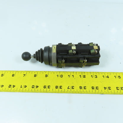 Idec 8633 ARNS 4-Positiion Mono Lever Switch With Contact Blocks