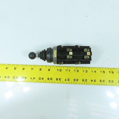 Idec 8633 ARNS 4-Positiion Mono Lever Switch With Contact Blocks