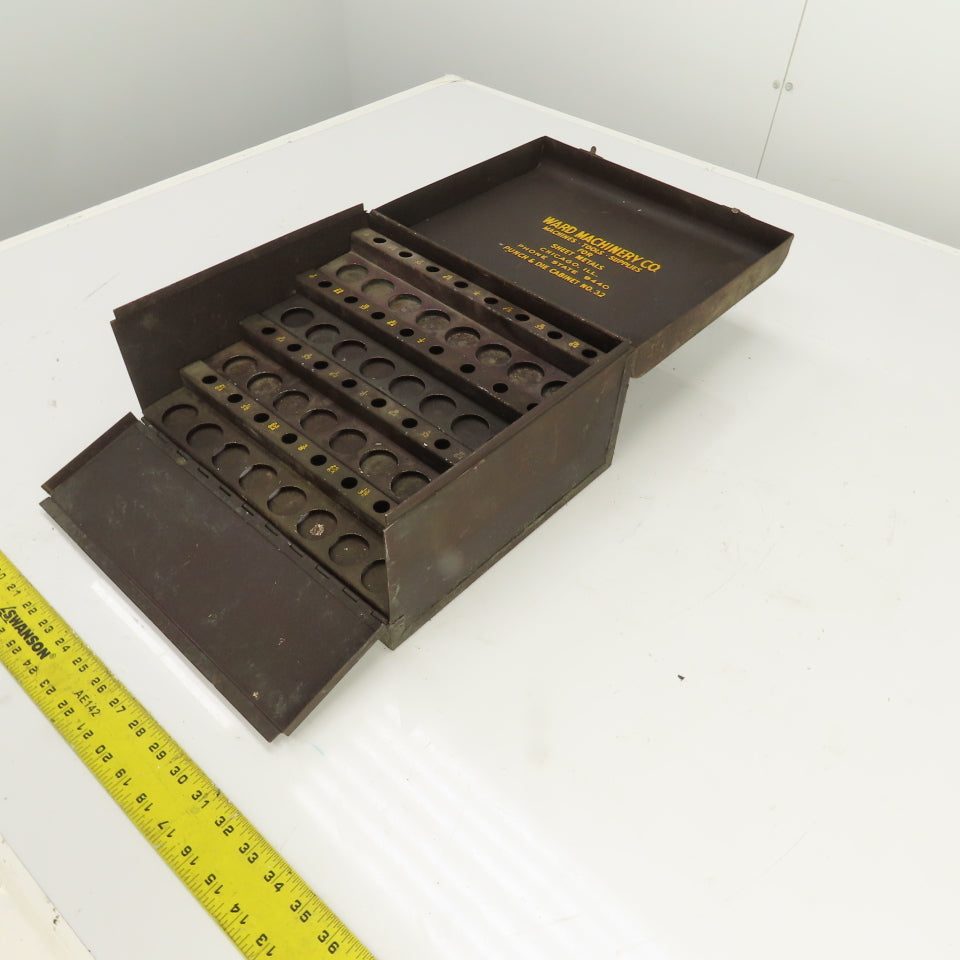 Ward Machinery Round Punch & Die Vintage Cabinet Tool Holder 64 Space ...