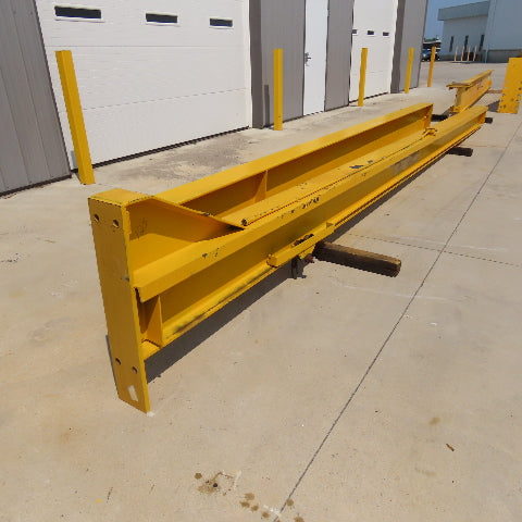 Gorbel 1/2 Ton Mast Pillar Jib Crane 24'-4" Span 24' Travel 12' Head Room