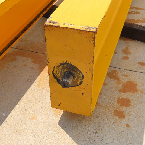 Gorbel 1/2 Ton Mast Pillar Jib Crane 24'-4" Span 24' Travel 12' Head Room