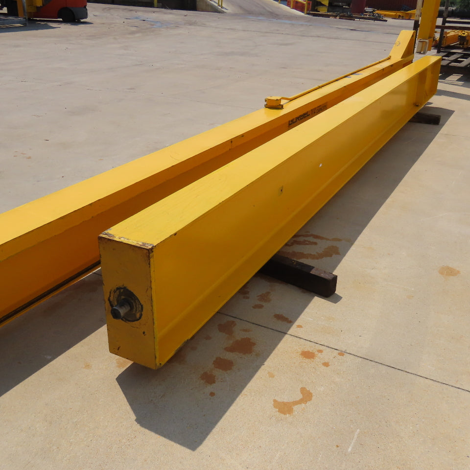 Gorbel 1/2 Ton Mast Pillar Jib Crane 24'-4" Span 24' Travel 12' Head Room