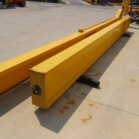 Gorbel 1/2 Ton Mast Pillar Jib Crane 24'-4" Span 24' Travel 12' Head Room