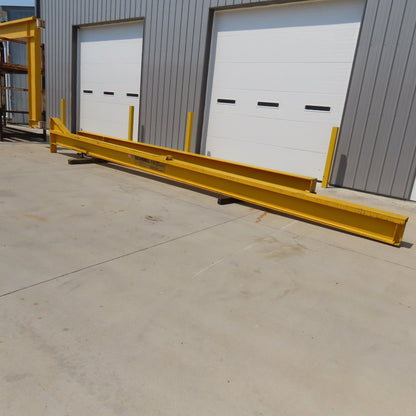 Gorbel 1/2 Ton Mast Pillar Jib Crane 24'-4" Span 24' Travel 12' Head Room