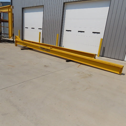 Gorbel 1/2 Ton Mast Pillar Jib Crane 24'-4" Span 24' Travel 12' Head Room