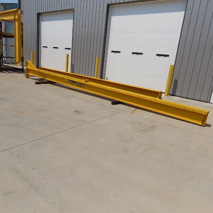 Gorbel 1/2 Ton Mast Pillar Jib Crane 24'-4" Span 24' Travel 12' Head Room