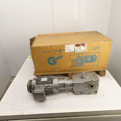 Nord L/4 CUS BRE20 HL 41.65:1 Ratio Gear Reducer 3HP 41RPM 4611 Torq W/ Brake