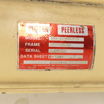 Porter Peerless 181-12-0009-0 DC Motor 3/4" Shaft DPM48ZS3 From Wiedematic 4560