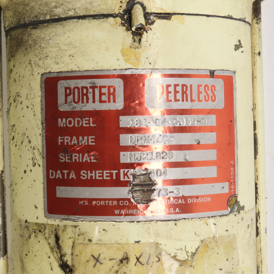 Porter Peerless 181-04-0035-0 DC Motor 5/8" Shaft DPM4ZS2 From Wiedematic 4560