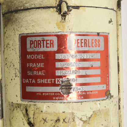 Porter Peerless 181-04-0035-0 DC Motor 5/8" Shaft DPM4ZS2 From Wiedematic 4560