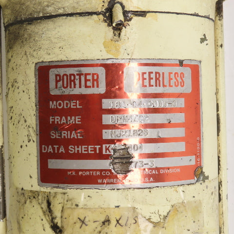 Porter Peerless 181-04-0035-0 DC Motor 5/8" Shaft DPM4ZS2 From Wiedematic 4560