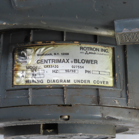 Rotron CX33A2G High Speed Centrimax Blower 115V 1PH 3.8A