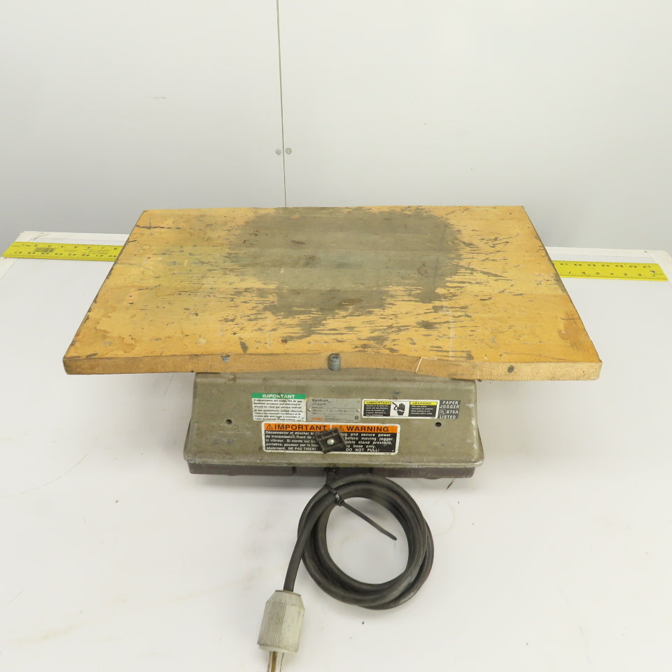 FMC Jogger J-50-B Flat Deck Paper Jogger Shaker Table 115V 1PH (Broken Top)
