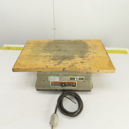 FMC Jogger J-50-B Flat Deck Paper Jogger Shaker Table 115V 1PH (Broken Top)