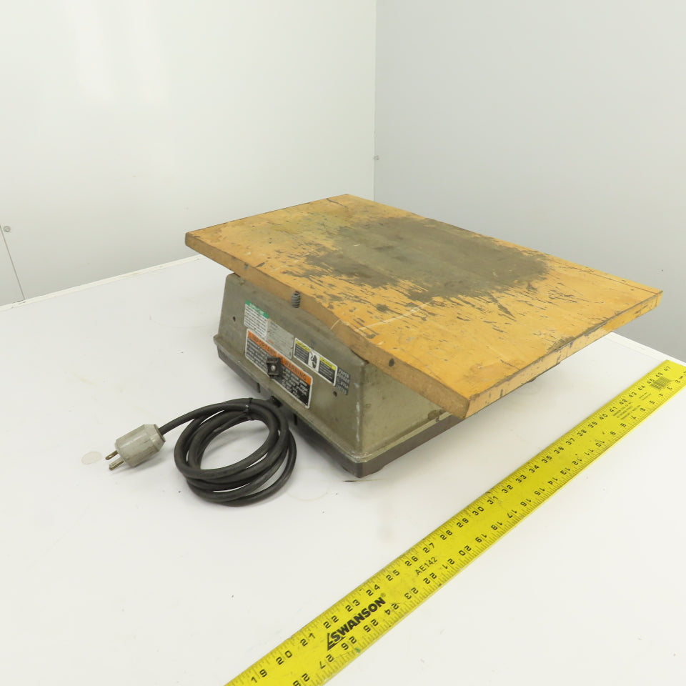 FMC Jogger J-50-B Flat Deck Paper Jogger Shaker Table 115V 1PH (Broken Top)