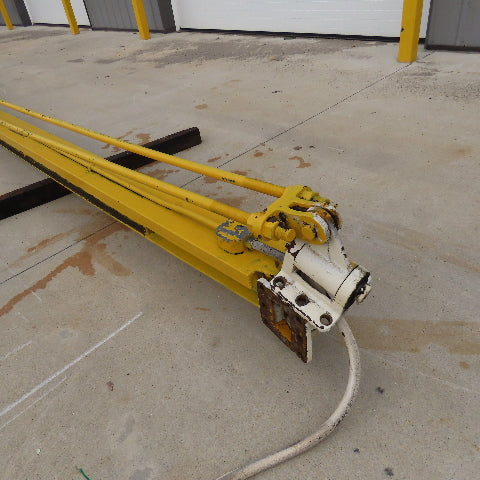 500Lbs. Capacity Overbraced Wall Mount Jib Crane 25'-6" Span 23' Travel