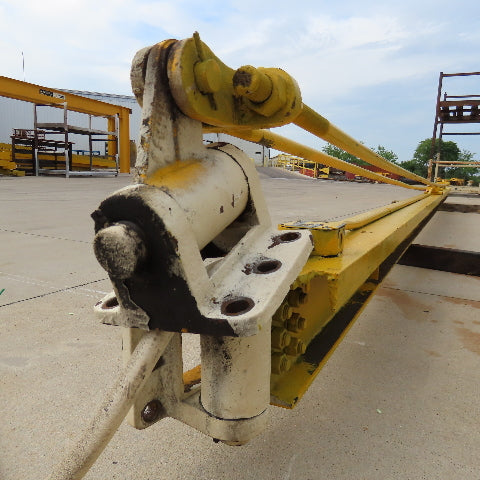 500Lbs. Capacity Overbraced Wall Mount Jib Crane 25'-6" Span 23' Travel