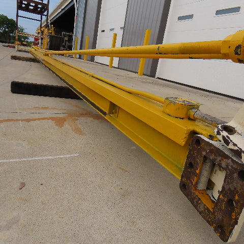 500Lbs. Capacity Overbraced Wall Mount Jib Crane 25'-6" Span 23' Travel