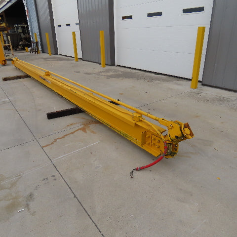 Abell-Howe 1/4 Ton Wall Mount Overbraced Jib Crane 23' Span 21'6" Travel