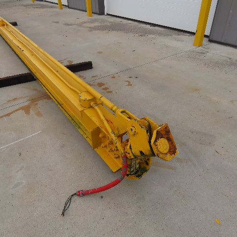 Abell-Howe 1/4 Ton Wall Mount Overbraced Jib Crane 23' Span 21'6" Travel