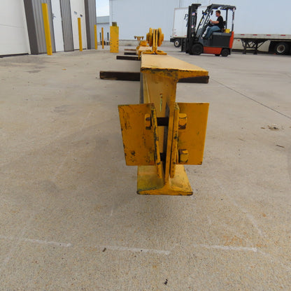 Abell-Howe 1/4 Ton Wall Mount Overbraced Jib Crane 23' Span 21'6" Travel
