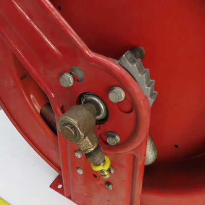 Reelcraft 8200OLP 1/2" x 70' Dual Pedestal Spring Retracting Air Water Hose Reel