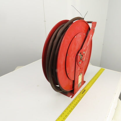 Reelcraft 8200OLP 1/2" x 70' Dual Pedestal Spring Retracting Air Water Hose Reel