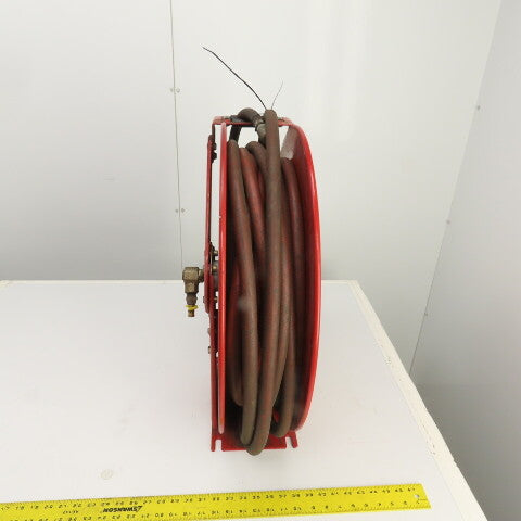 Reelcraft 8200OLP 1/2" x 70' Dual Pedestal Spring Retracting Air Water Hose Reel