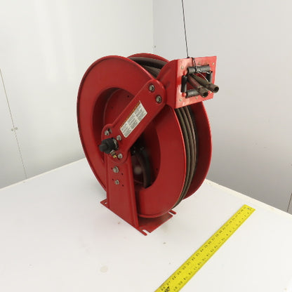 Reelcraft TW8400 OLPT 1/4" x 60' Spring Retractable Twin Line Welding Hose Reel