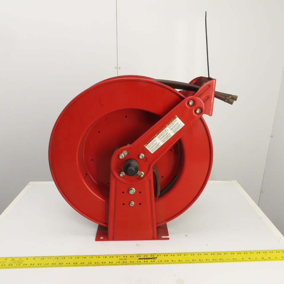 Reelcraft TW8400 OLPT 1/4" x 60' Spring Retractable Twin Line Welding Hose Reel