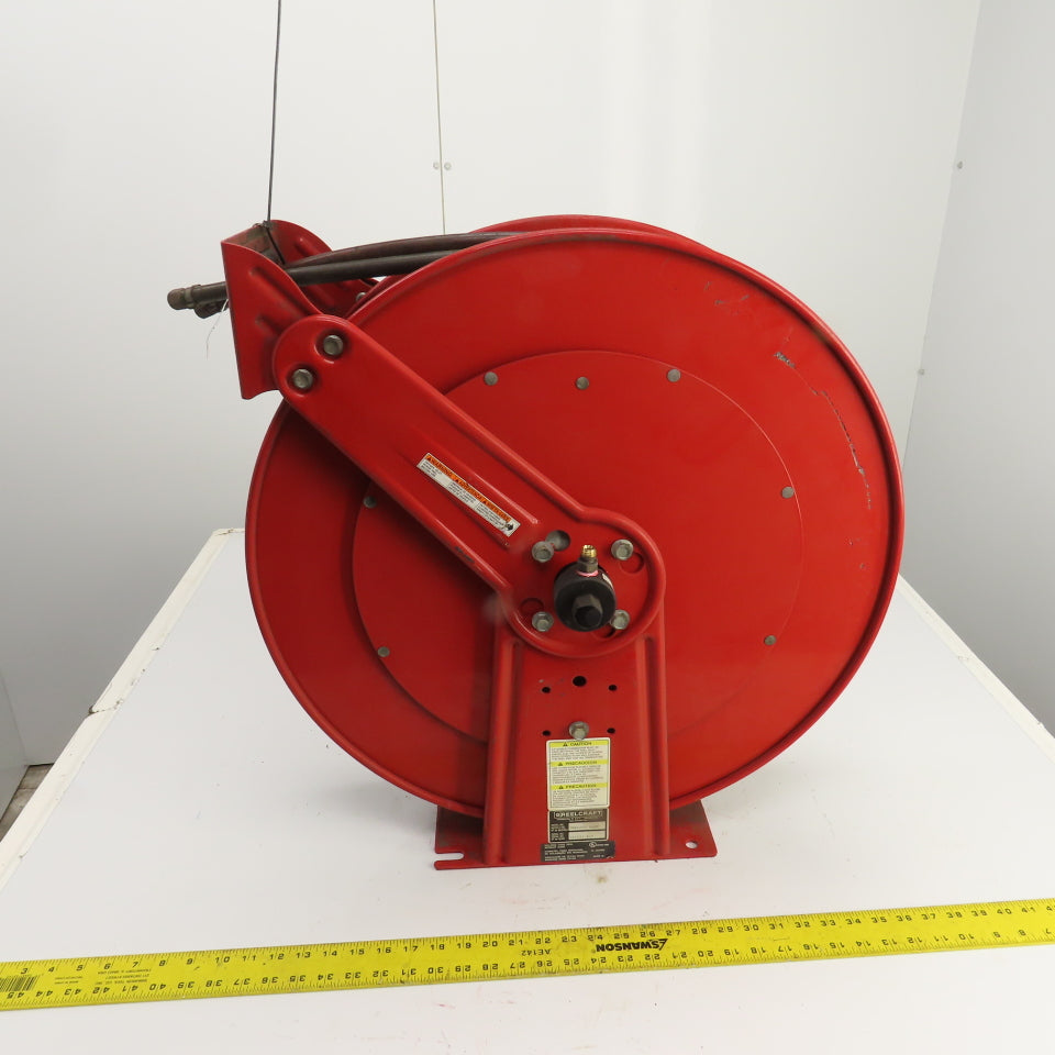 Reelcraft TW8400 OLPT 1/4" x 60' Spring Retractable Twin Line Welding Hose Reel