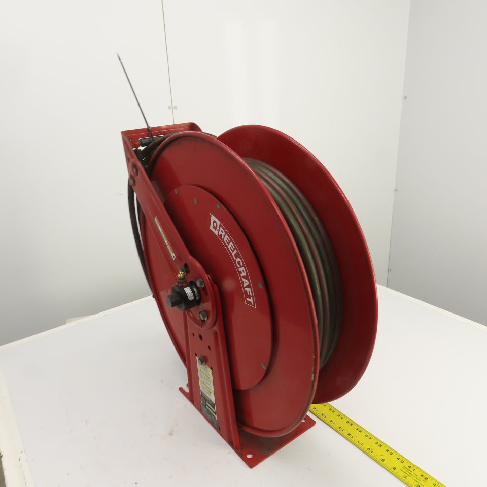 Reelcraft TW8400 OLPT 1/4" x 36' Spring Retractable Twin Line Welding Hose Reel