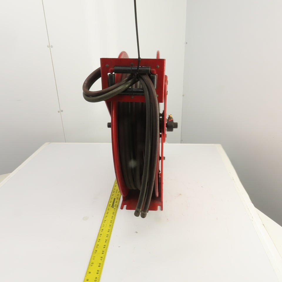 Reelcraft TW8400 OLPT 1/4" x 36' Spring Retractable Twin Line Welding Hose Reel