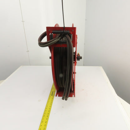 Reelcraft TW8400 OLPT 1/4" x 36' Spring Retractable Twin Line Welding Hose Reel