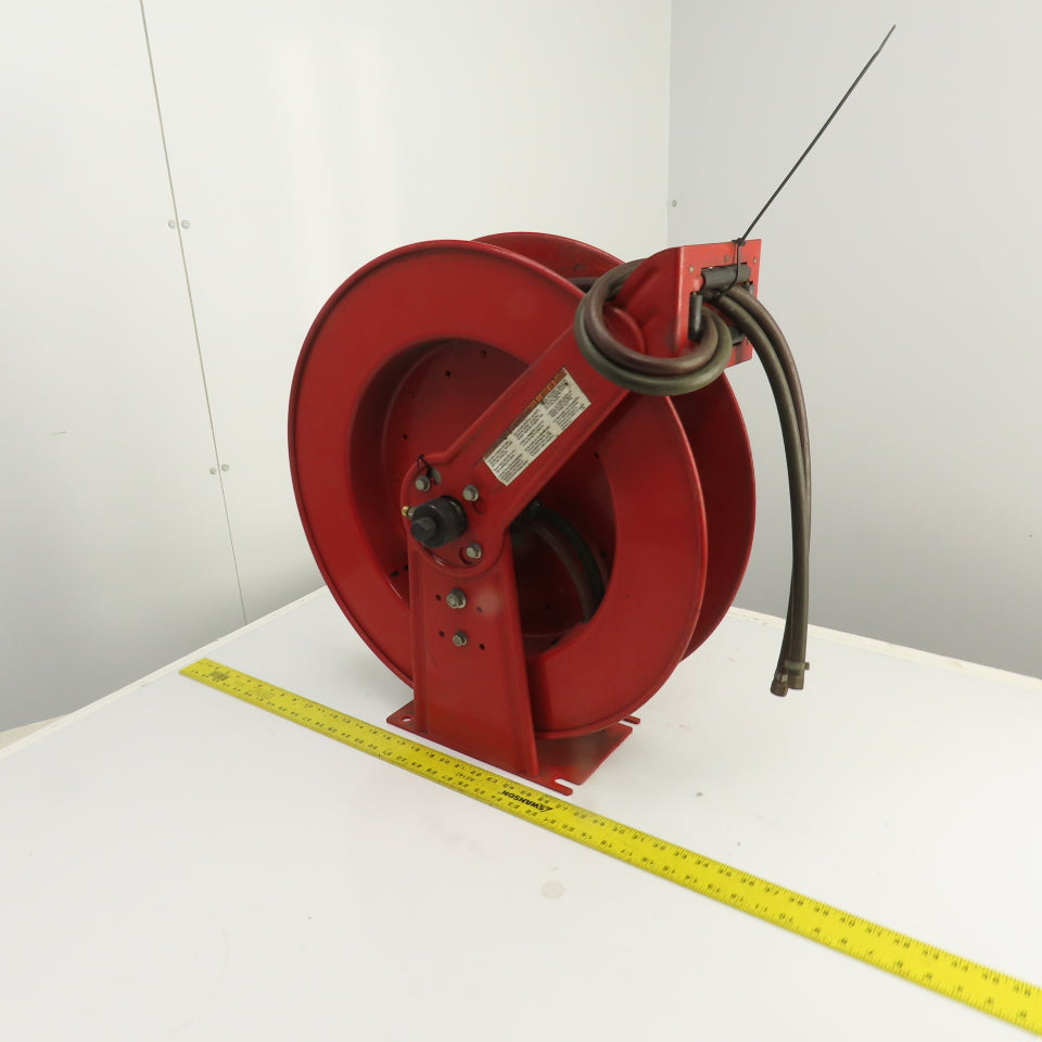 Reelcraft TW8400 OLPT 1/4" x 36' Spring Retractable Twin Line Welding Hose Reel