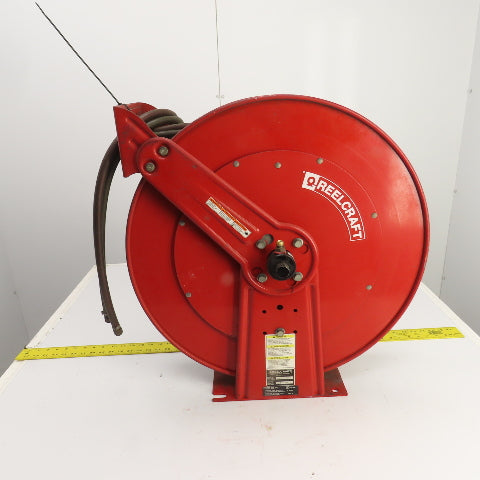 Reelcraft TW8400 OLPT 1/4" x 36' Spring Retractable Twin Line Welding Hose Reel
