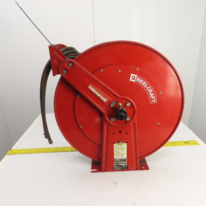 Reelcraft TW8400 OLPT 1/4" x 36' Spring Retractable Twin Line Welding Hose Reel