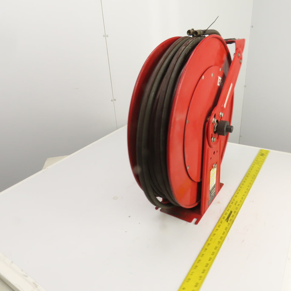 Reelcraft TW84100 OLPT 1/4" x 65' Spring Retractable Twin Line Welding Hose Reel